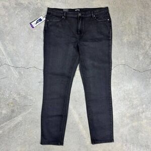 Buffalo David Bitton Women's Francesca Mid-Rise Skinny Stretch Jean Black 14 34W